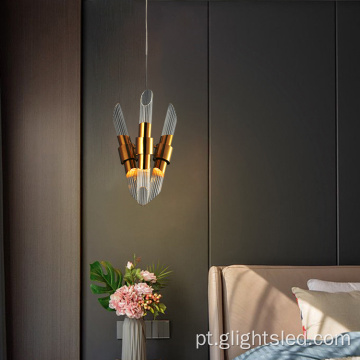 Lustre LED lustre de vidro para quarto